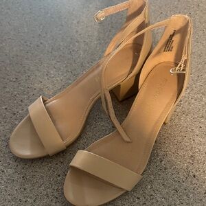 Madden Girl Nude Block Heel Sandals
